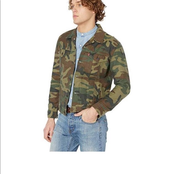 Levi’s Trucker Jacket Rare Camouflage Military - Picture 10 of 10